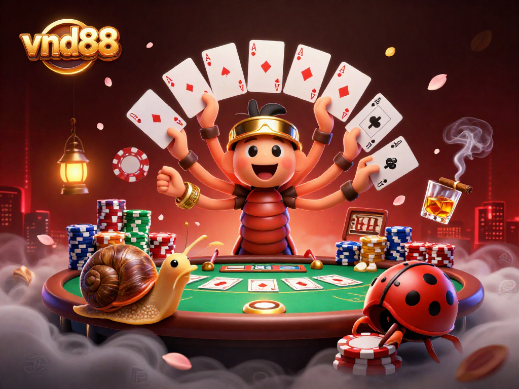 Experience the excitement of vnd88 with a vibrant 3D casino illustration showcasing thrill and strategy.